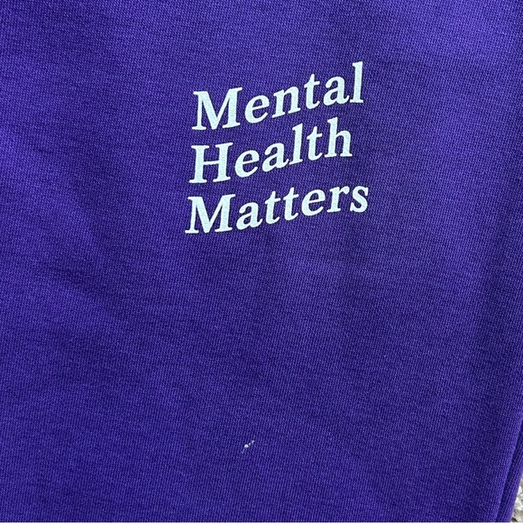 Peace Collective Mental Health Matters Purple Joggers NWT Size Medium - Picture 5 of 8